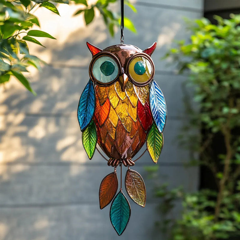 Chouette suspendu Acrylique Colorée – Déco Maison & Jardin