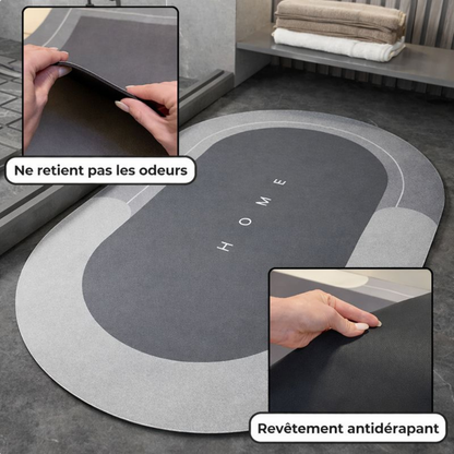 DryStep™ – Tapis de bain absorbant antidérapant