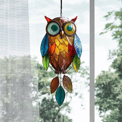 Chouette suspendu Acrylique Colorée – Déco Maison & Jardin