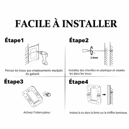 Plaque d’Adresse Solaire LED – Numéro de Maison Extérieur