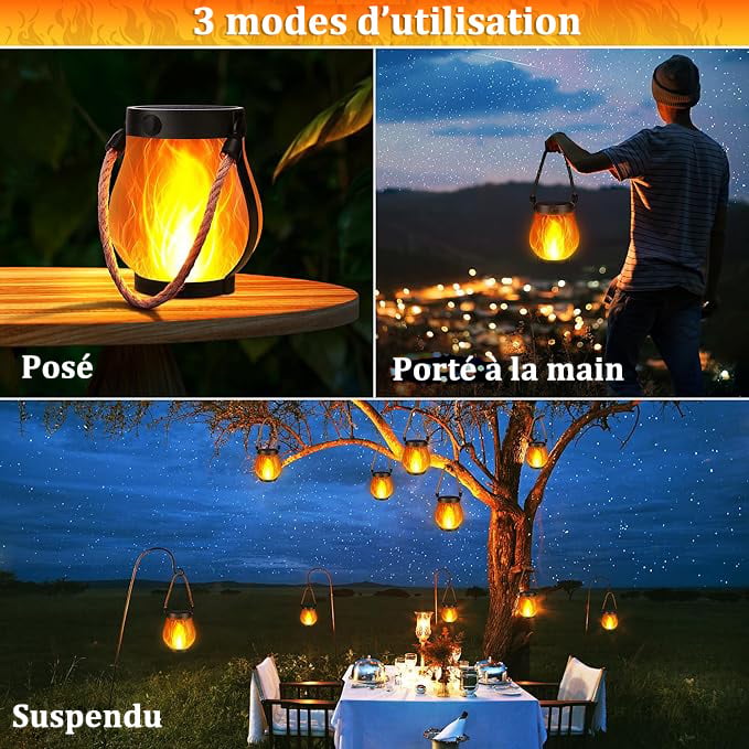 HaloFlamme – Lanterne Solaire à Effet Flamme